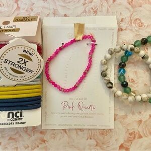 Pink Quartz Bracelet Set